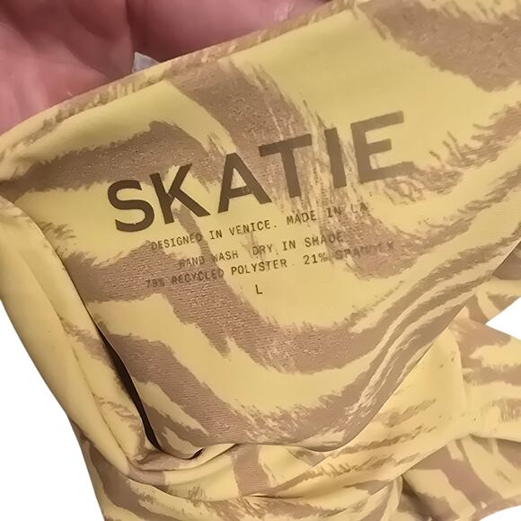 NWT Skatie Yellow Zebra Print Bikini - Picture 5 of 8